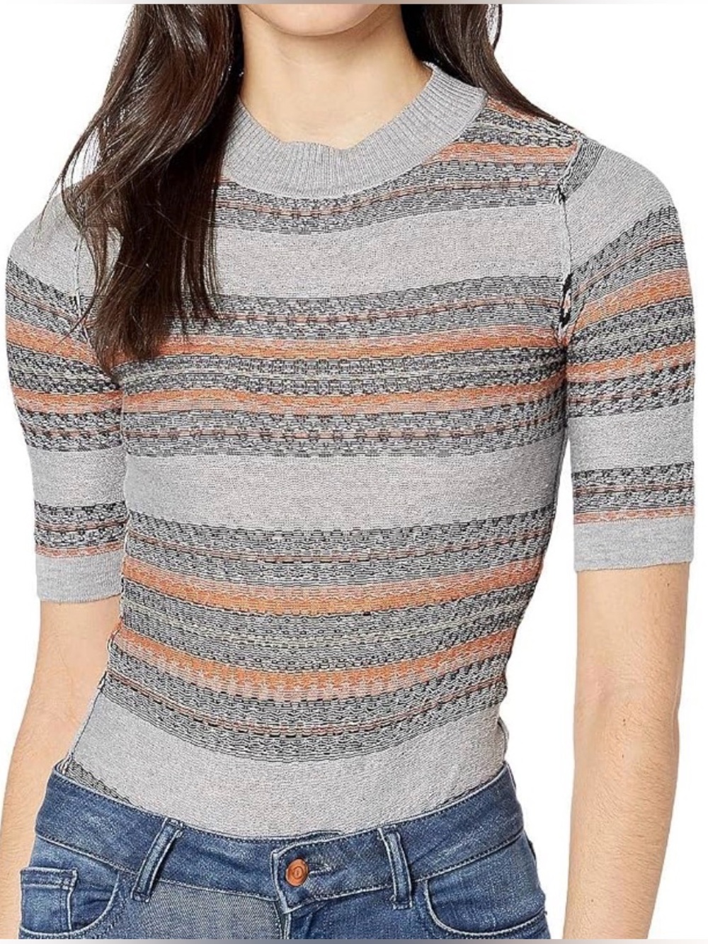 New Free People Intimately crew neck snap closure thong bodysuit, size Medium